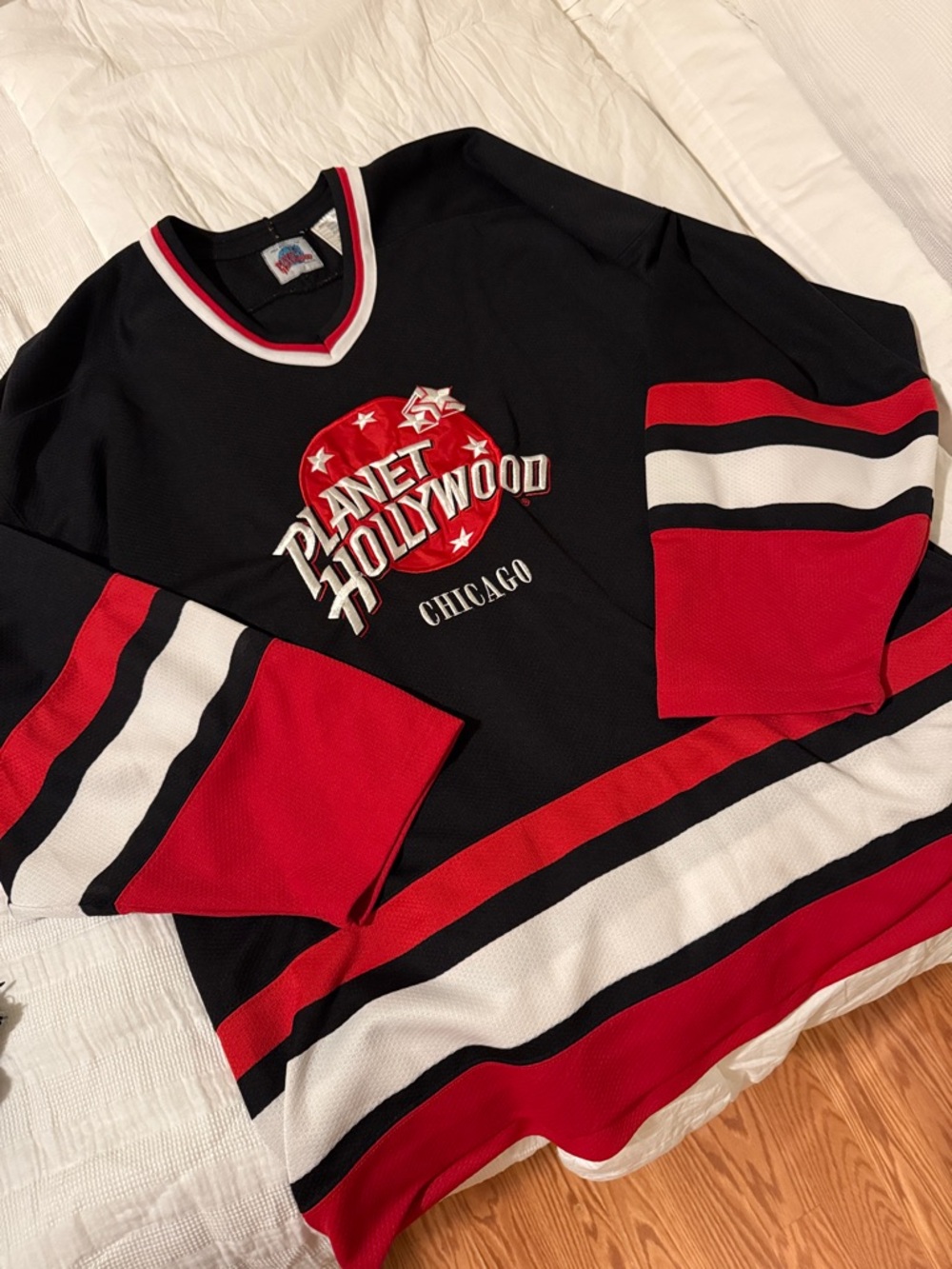 Planet Hollywood Chicago Black & Red Hockey Jersey